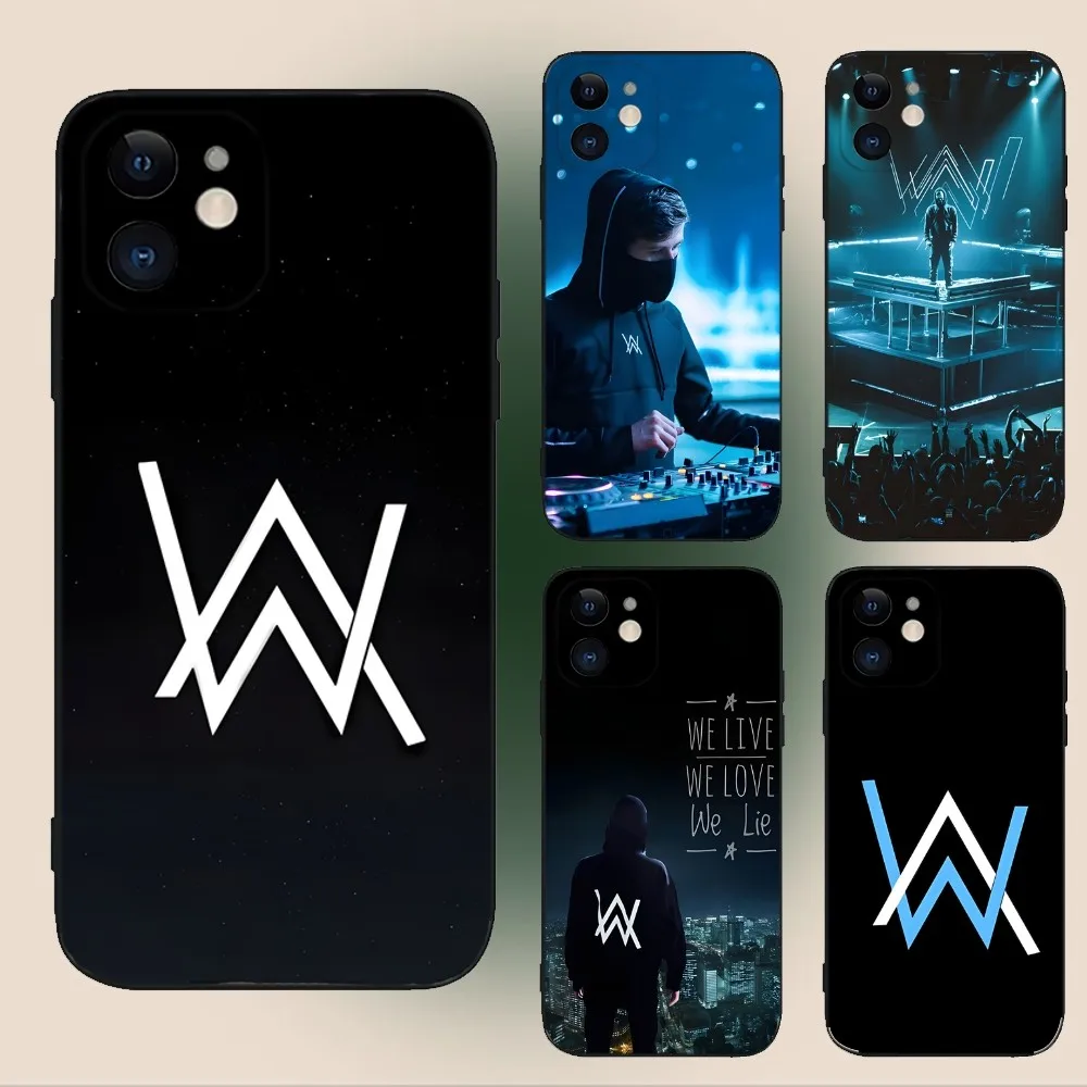 Alan Walker DJ Phone Case For iPhone 15,14,13,12,11,Plus,Pro Max,XS,X,XR,SE,Mini,8,7 Soft Silicone Black Cover