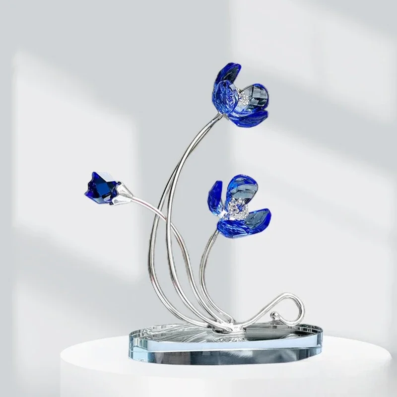 K9 Crystal Four Leaf Clover Figurine, Handmade Collectible Statue for Decoration Mothers Day, Centerpiece, Bridal Shower Gift