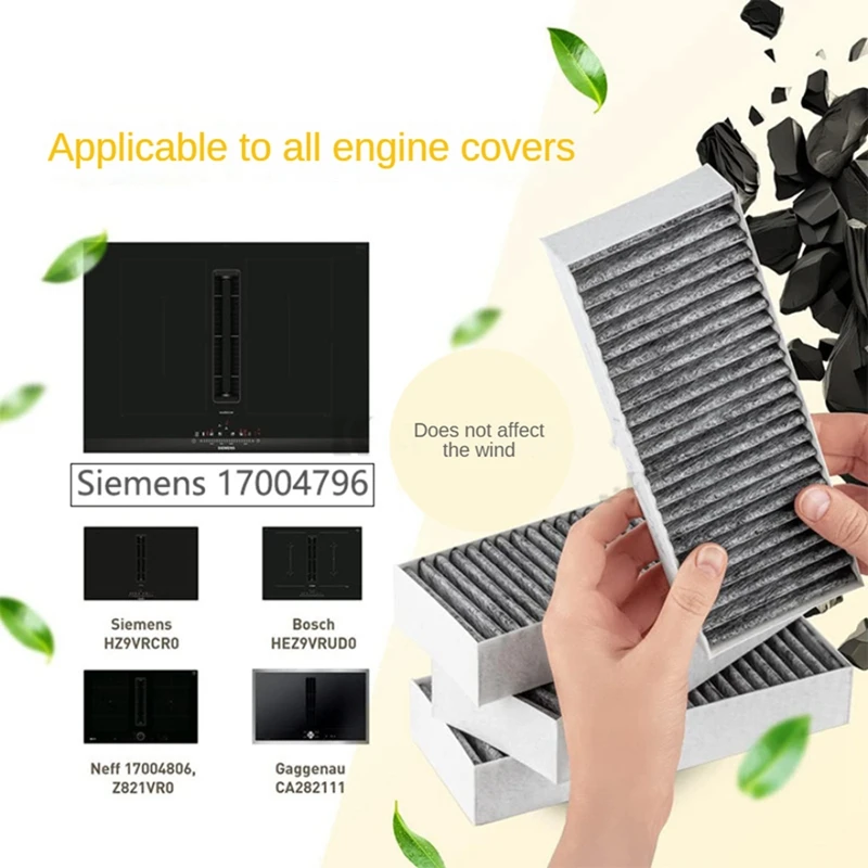 ไส้กรองถ่านกัมมันต์สำหรับ Siemens HZ9VRCR0/สำหรับ HEZ9VRUD0/สำหรับ Siemens 17004796 /neff 17004806, ฝาก Z821VR0