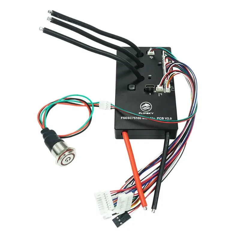 Flipsky FSESC 75100 V2.0 48V 84V 100A VESC Based ESC Motor Controller With Power Key Switch For Electric Bicycle Scooter DIY Mod