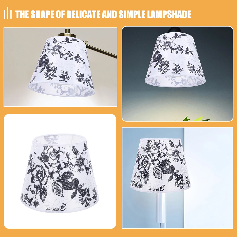 

Universal Cloth Lamp Shade Replaceable Light Cover Durable Metal Frame Simple Design Home Hotel Bedroom Study Library Lighting