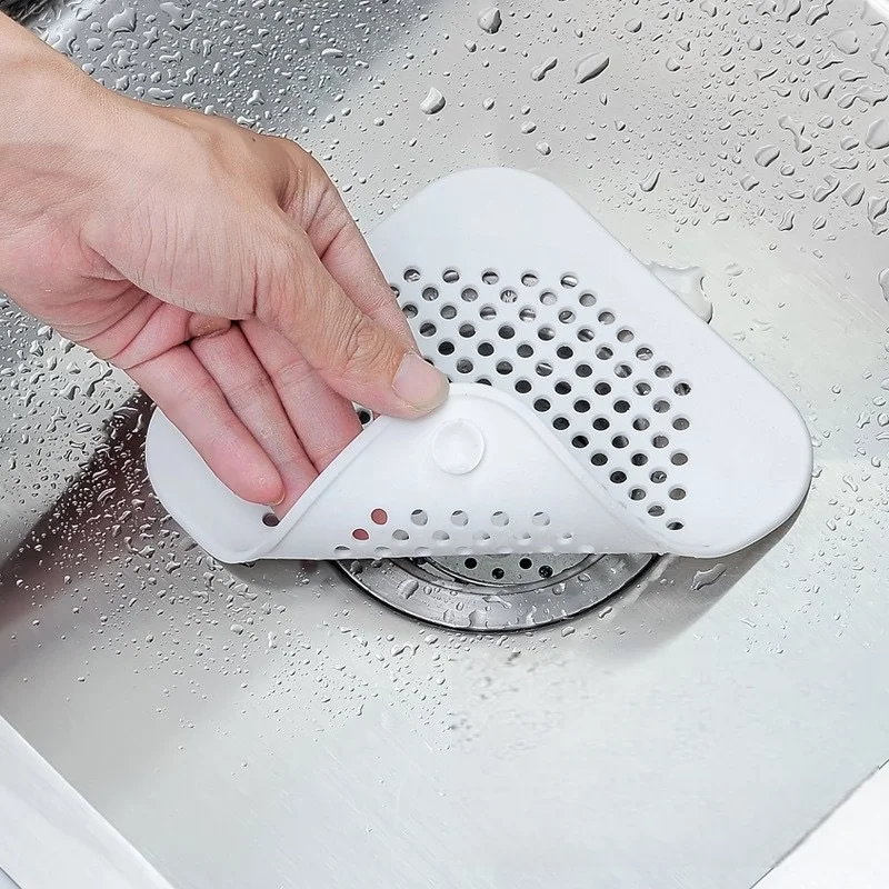 1/3pcs Square Silicone Absorbent Drain For Drains, Kitchens, Bathrooms And Showers To Prevent Sinks From Clogging The Drain ﻿