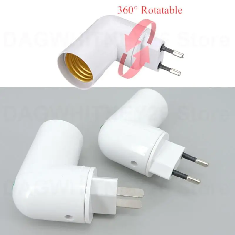 E27 Lamp Bulb Holder Rotation EU US Plug Screw adjustable Base light power Socket Converter On/Off Switch Adapter U26