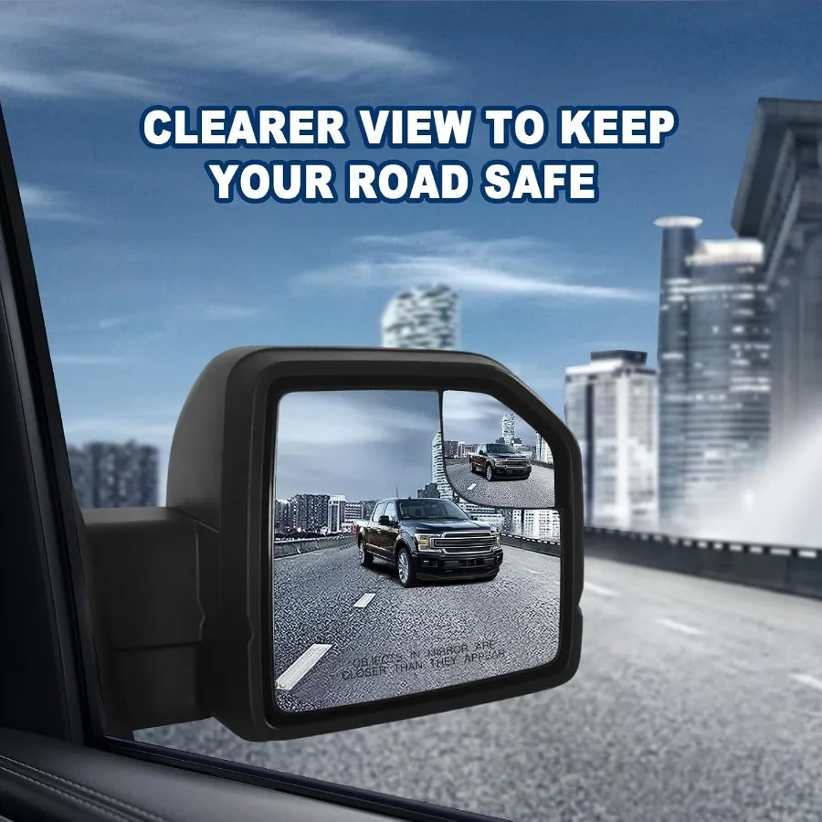 Specchietto laterale passeggero destro con sensore di temperatura esterna in vetro elettrico e pieghevole manuale per 20152020 F150 senza indicatori di direzione