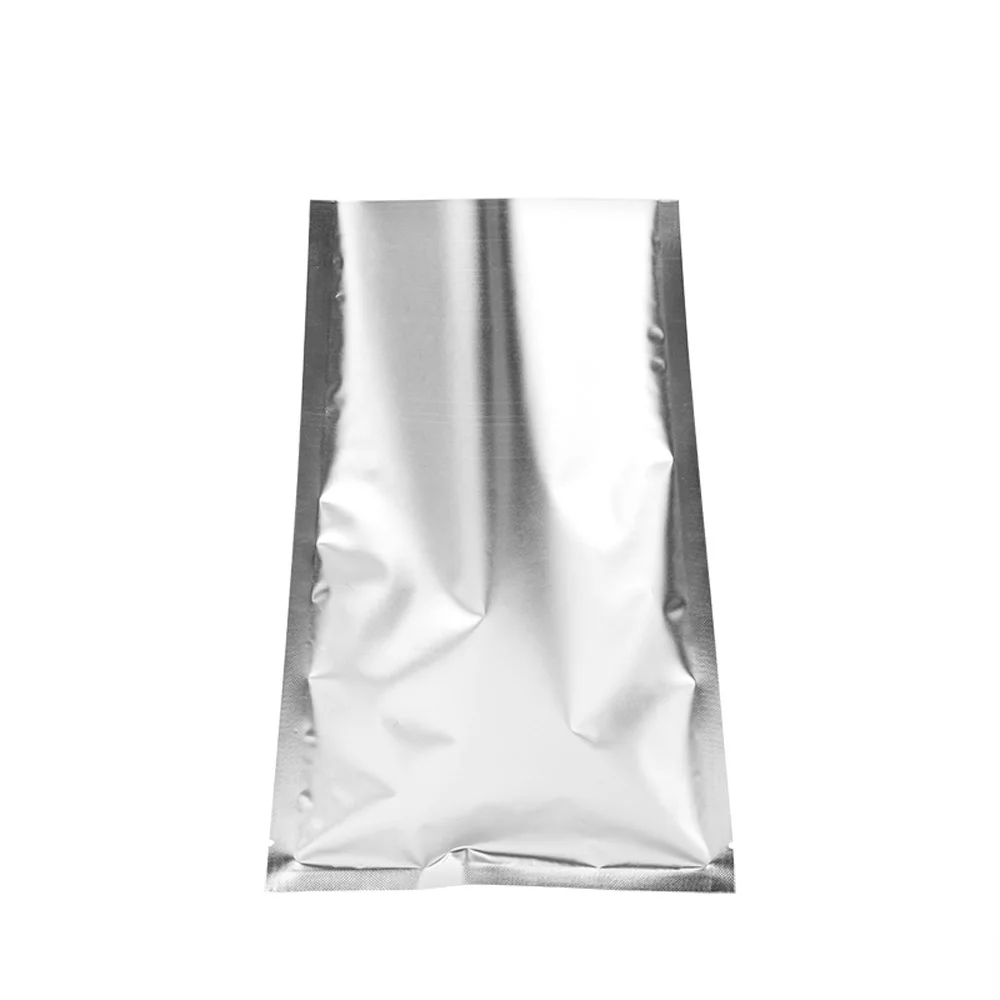 

100pcs Silver Matte Aluminum Foil Bag, Top Open Heat Sealable Dumb Mylar Package, Dried Mango Packing Sack, Powder Food Bags