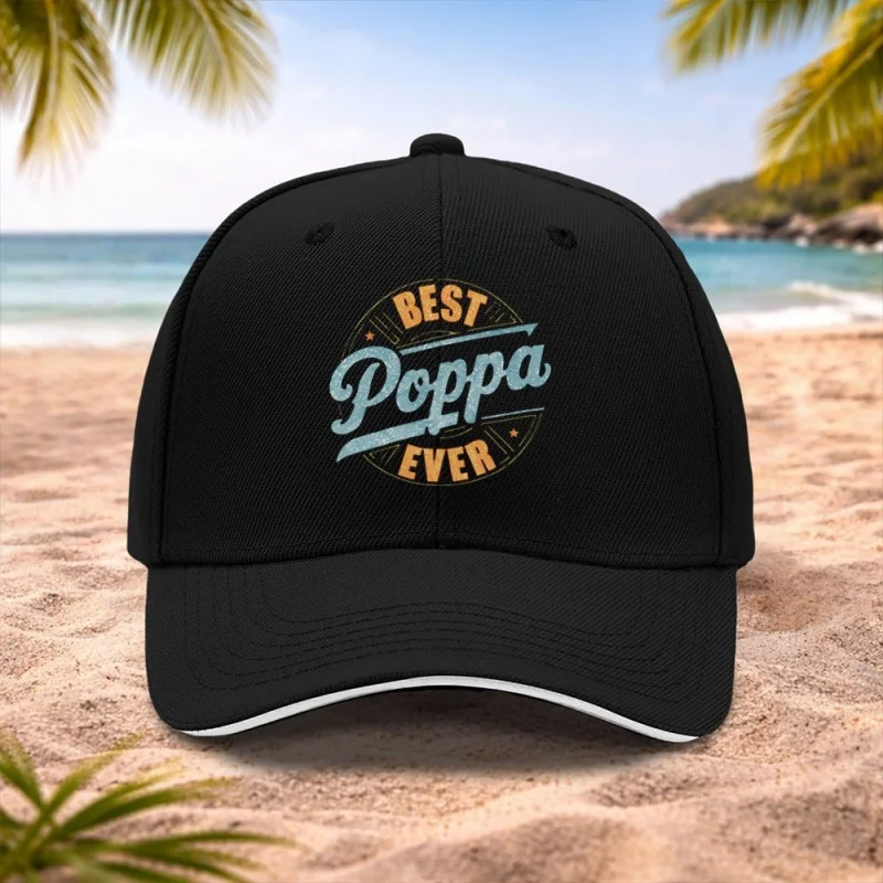 Best Poppa Ever Baseball Cap – Lightweight Adjustable Unisex Sport Hat for Running Fitness Outdoor