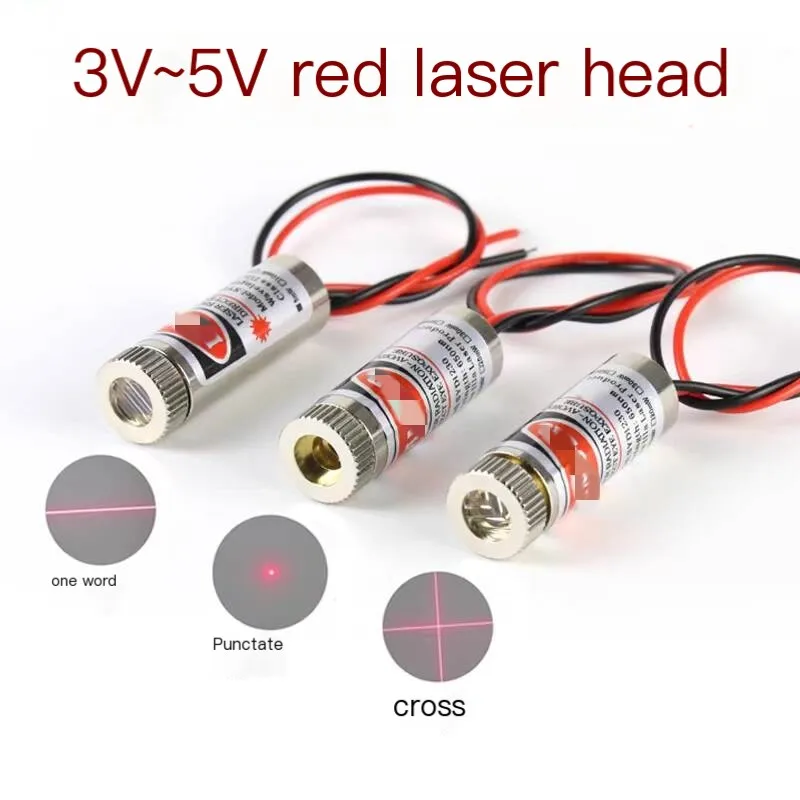 

3V-5V Laser Head 5mW dot shaped red light infrared positioning cross laser head diode outer diameter 12mm 1PCS