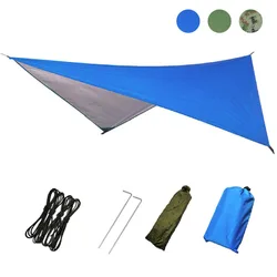 Rede de acampamento lona chuva mosca pegada tenda abrigo toldo toldo toldo toldo lona pano piquenique esteira à prova dwaterproof água para caminhadas ao ar livre praia