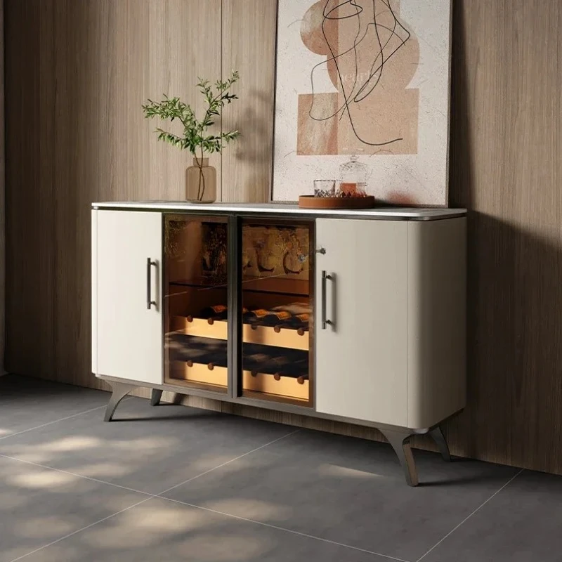 

Italian Minimalist Light Luxury Stone Plate Sideboard Cabinet Living Room Restaurant Home Drawer Storage Cabinet