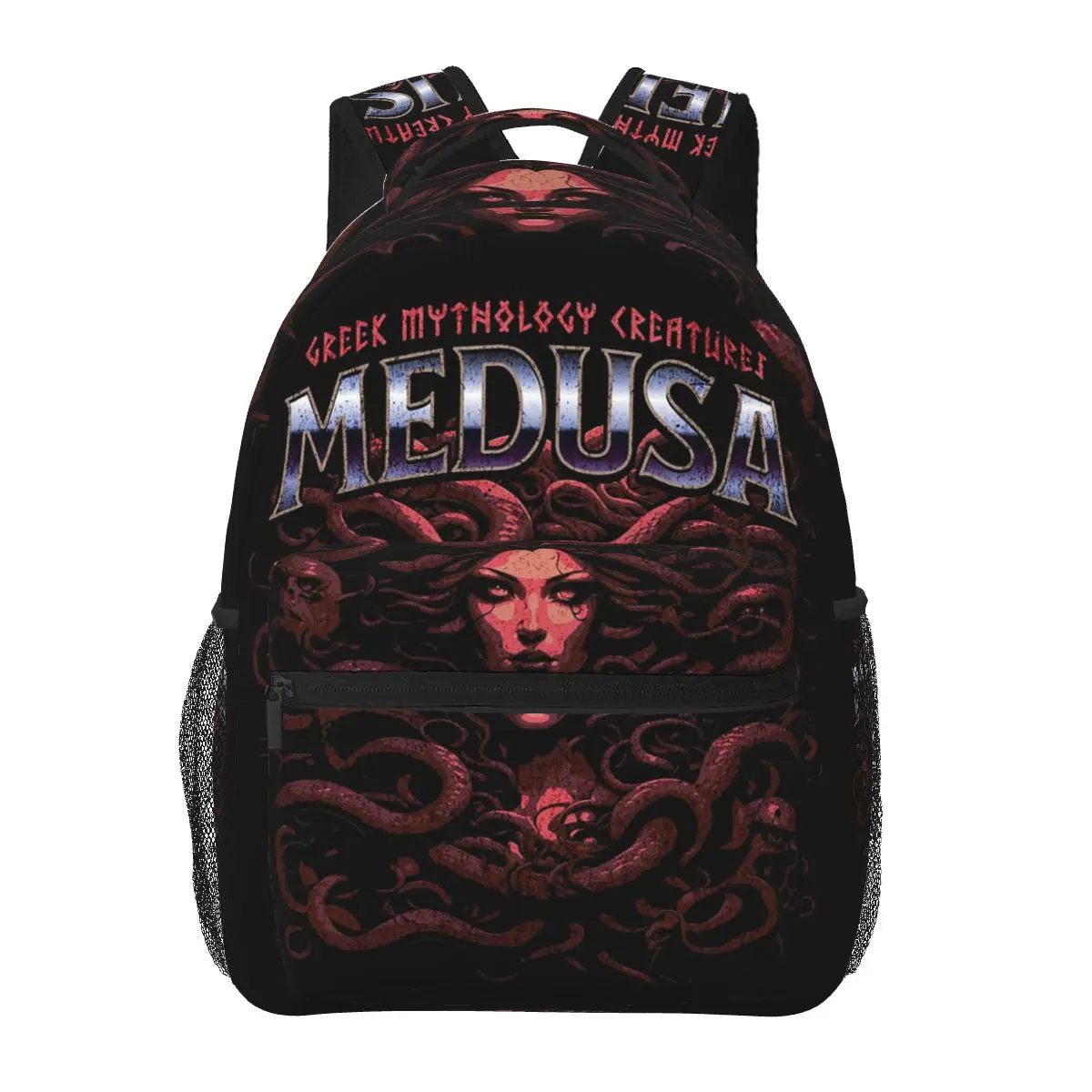 

Ancient Greece Medusa Gorgon Vintage Style Backpacks Boys Girls Bookbag Children School Bags Travel Rucksack Shoulder Bag