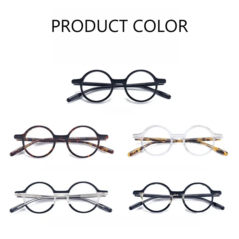 OLLYMURS, monturas de gafas graduadas ópticas redondas Retro de lujo para hombres y mujeres, gafas de moda de acetato de alta calidad 98031