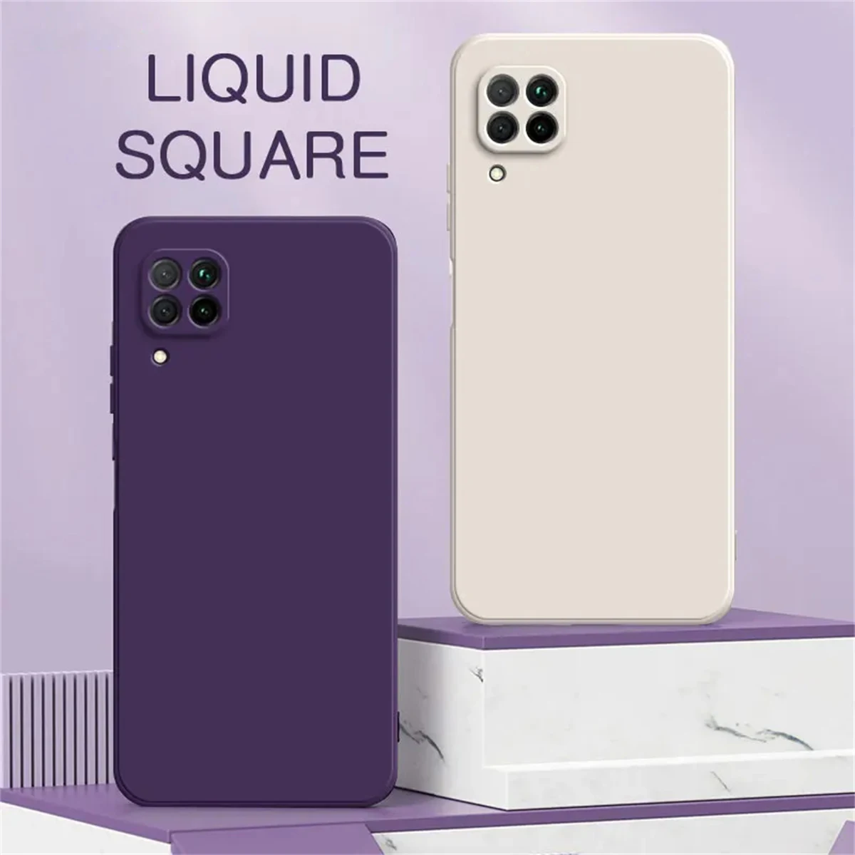 

Original Square Liquid Silicone Case for Huawei Nova 6 SE 7i P40 Lite 4G Russia Soft Phone Back Cover Nova6SE Nova7i P40Lite Bag