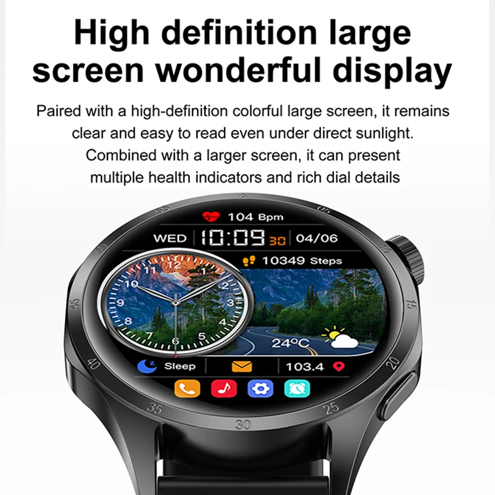 2025 New Outdoor Watch 4 Men's  Smartwatch Sports Fitness Health Monitoring Bluetooth Call Waterproof Smart Watch Android IOS
