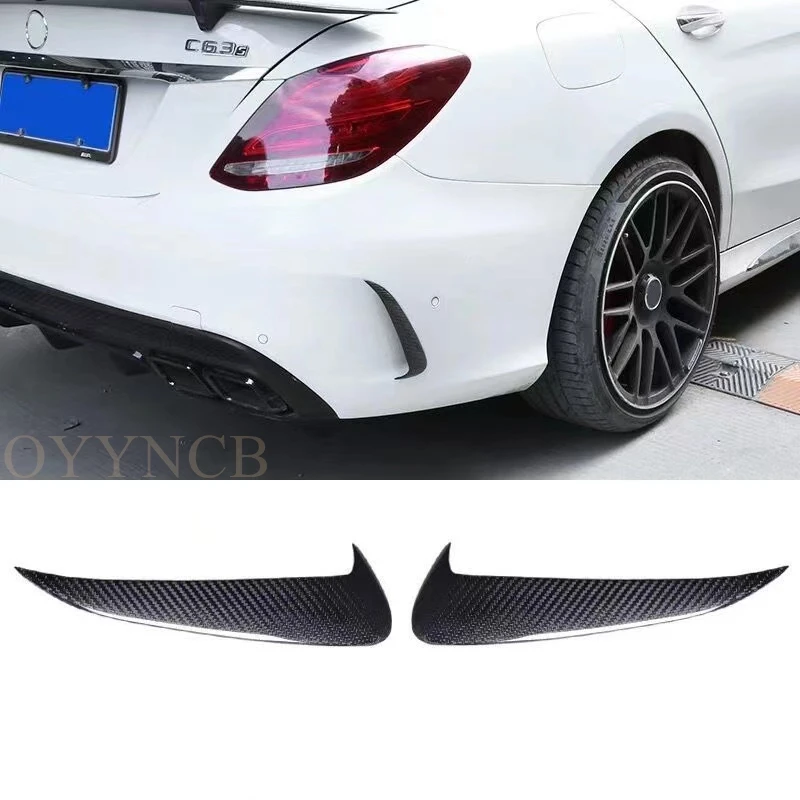 Carbon Fiber Rear Side Front Air Outlet Diffuser Spoiler For Mercedes Benz C-Class W205 4-door C43 C63 AMG 2014 - 2019