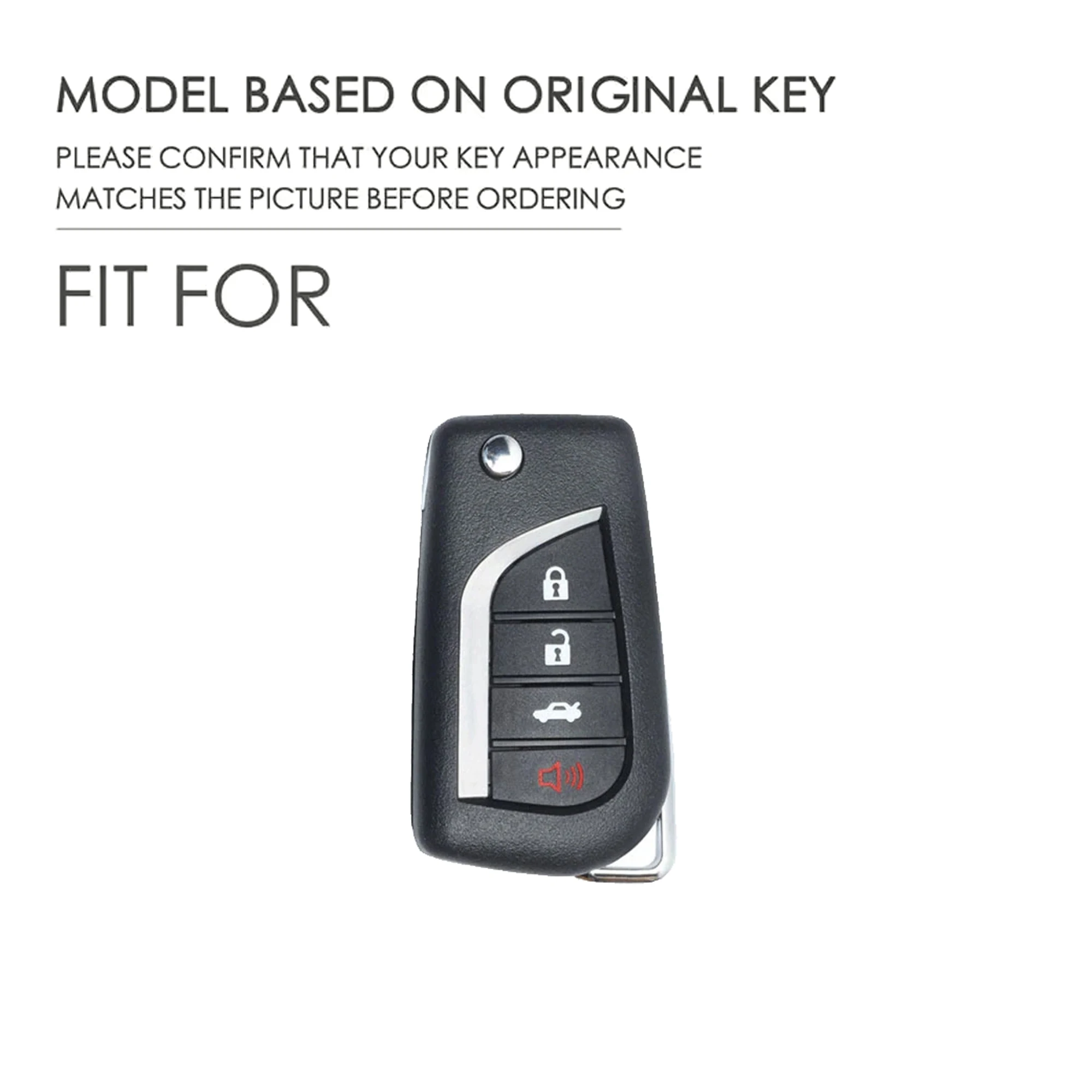 4 Button TPU Car Key Case Cover Shell Fob for Toyota Camry Corolla Levin RAV4 Highlander C-HR Avalon Vios Yar Keychain Accessory