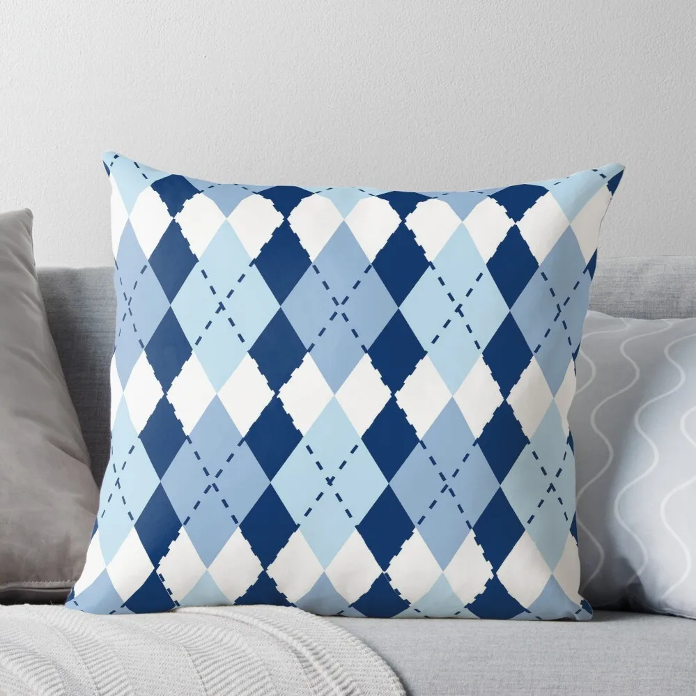 Blue Argyle (3) Throw Pillow Pillow Decor Decorative Sofa Cushions Pillowcases Cushion Covers Sofa Anime