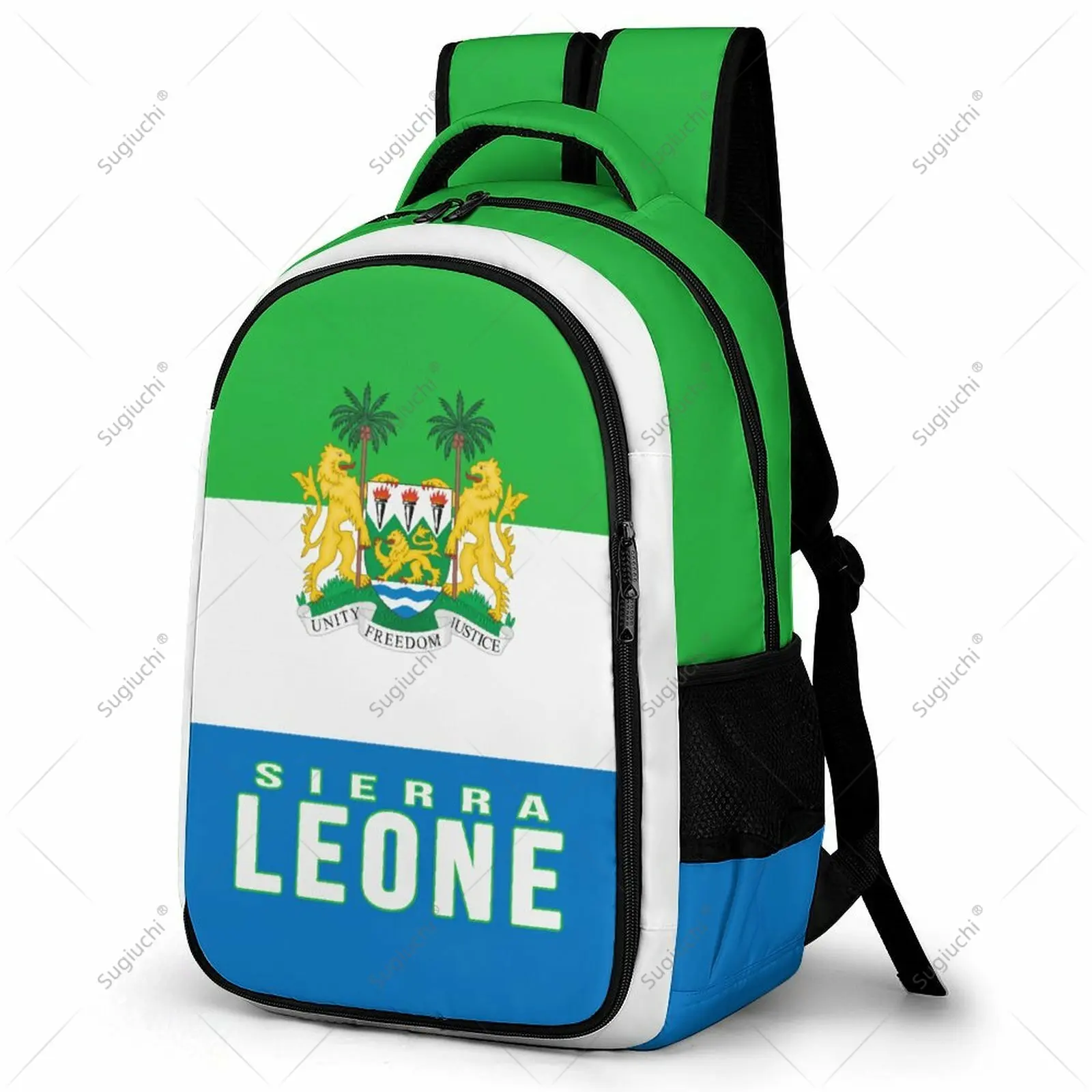 

Backpack Sierra Leone Flag Student Schoolbag Smart Business Travel Leisure Backpack Laptop Back Pack Office Work Bag
