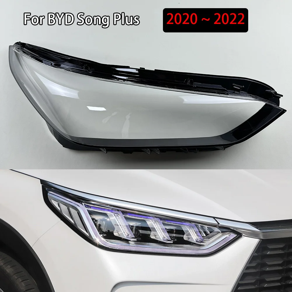 

For BYD Song Plus 2020 2021 2022 Headlight Cover Transparent Lens Headlamp Shell Replace Original Lampshade Plexiglass