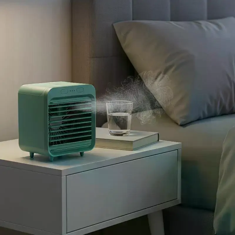 Portable USB Chargeable Mini 3 Gear Air Conditioner Cooler Fan Air Conditioner Air Cooling Office Desktop Fan Parts