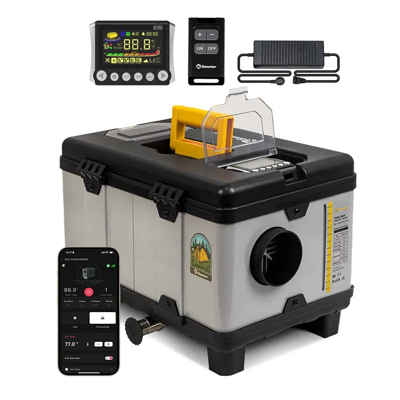 8KW TB10 سخان وقوف السيارات 12 فولت و 24 فولت و 110-240 فولت سخان هواء الديزل ث/وضع التهوية و لوحة التكيف وسخان سيارة بلوتوث لشاحنة القارب