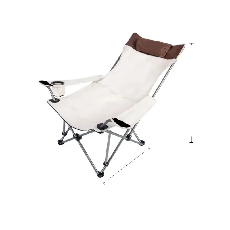 Chaise pliante extérieure à dossier haut, chaise de lune, adaptée aux loisirs, camping, plage, camping, équipement personnalisé, 2e