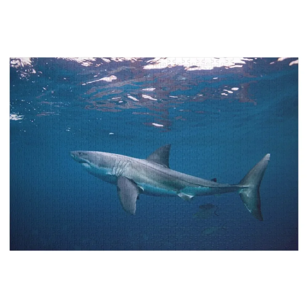 

Great White Shark Underwater Jigsaw Puzzle Picture Custom Jigsaw Puzzle