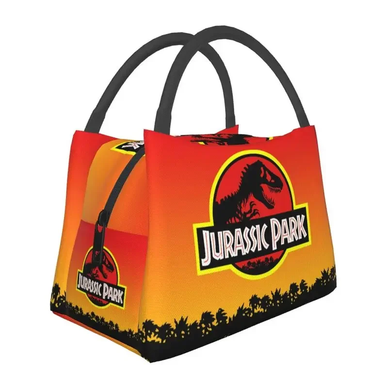 Jurassic Park Dinosaur Print Resuable Lunch Box Women Leakproof Cooler Thermal Food Insulated Lunch Bag Travel Pinic Container