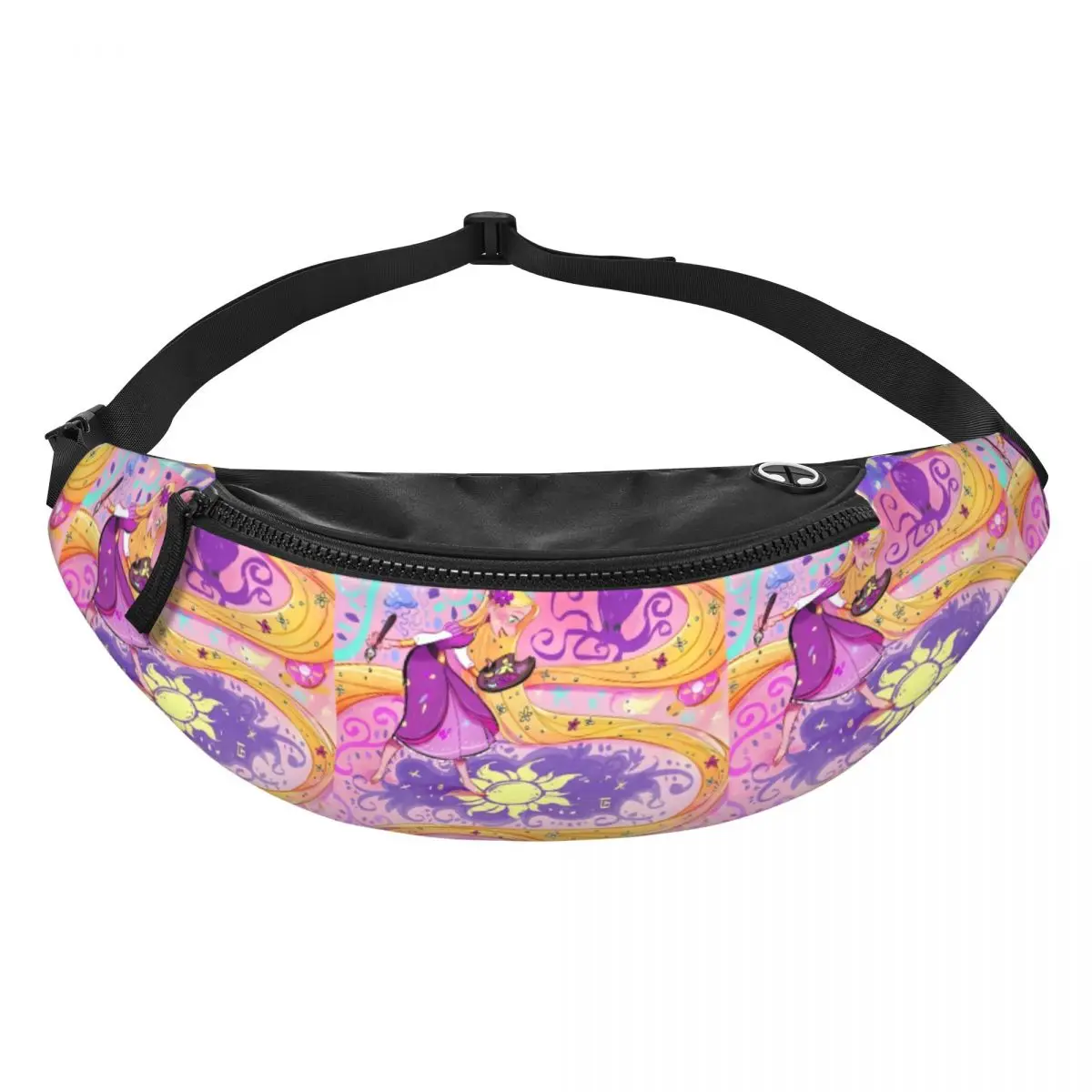 

Custom Casual T-Tangled Fanny Pack for Running Men Women Cartoon Funny Crossbody Waist Bag Phone Money Pouch