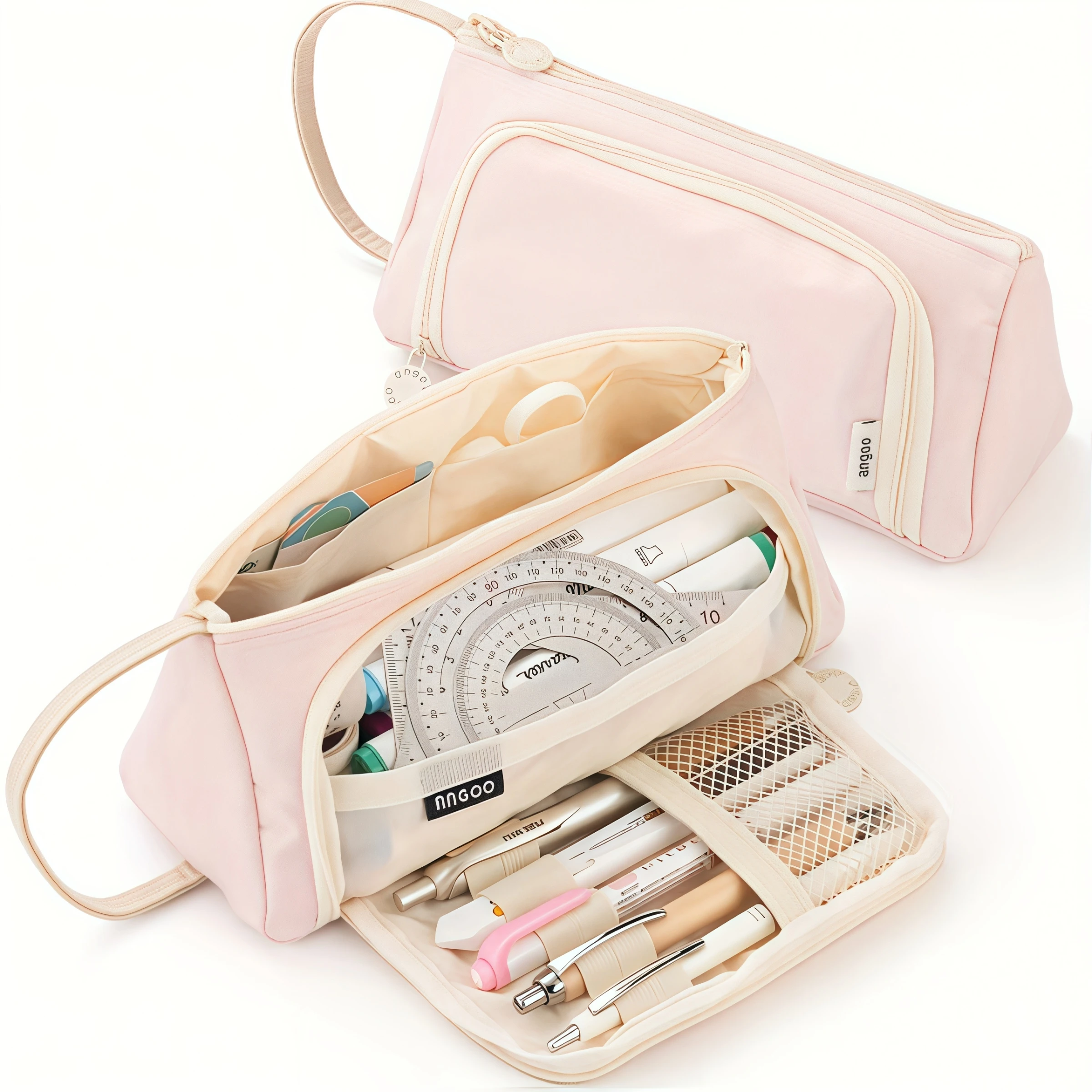 Estuche para lápices Simple de Color sólido, estuche para lápices, bolso escolar, estuche para lápices portátil de gran capacidad, estuche para lápices escolares, papelería