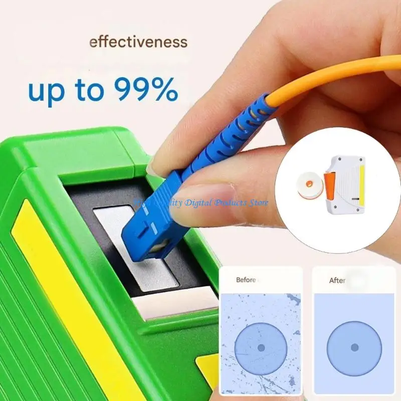 

U2JE Fiber Opt Cleaning Compact Portable Design With Efficient Dust Removal for LC Connectors ABS Material