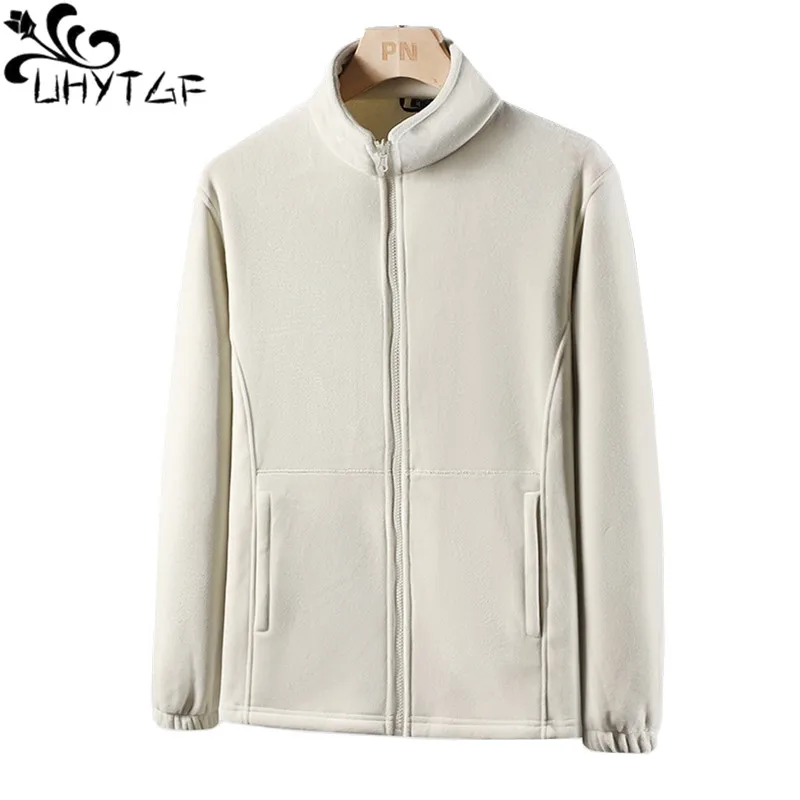 UHYTGF 2022 coppia indossare felpe con cappuccio di media lunghezza in pile polare caldo autunno inverno giacca felpe donna coreano sciolto top cappotto 1886