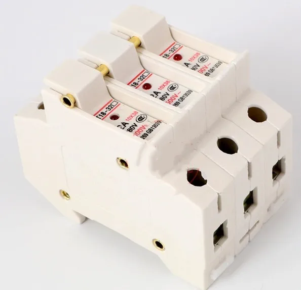 Fuses Base: RT18-32X 32A 3P 380V-500V ( Rail Mounting / 10.3*38 Size )