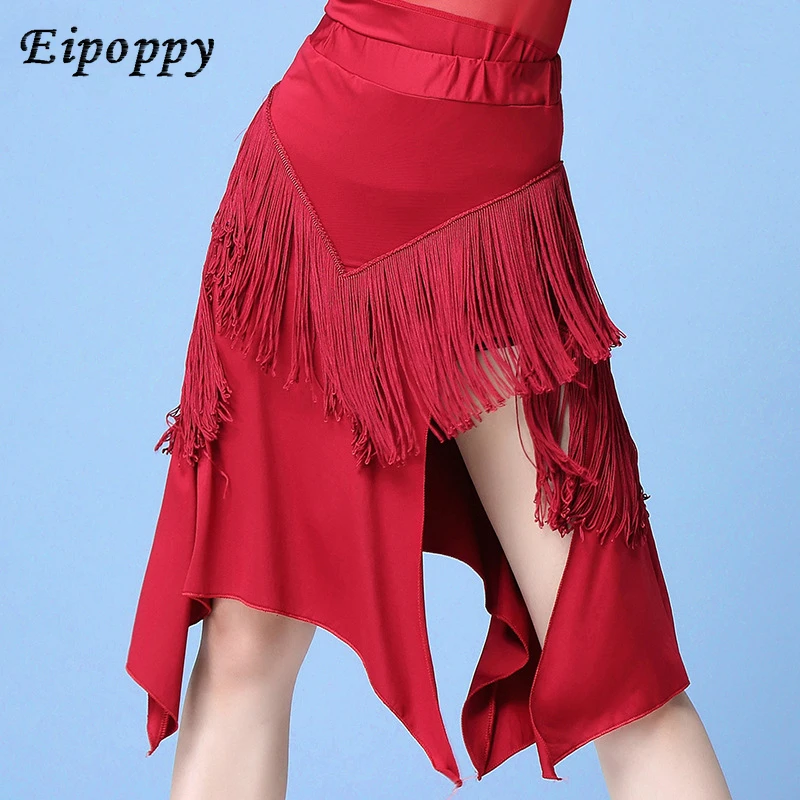 فستان بشراشيب للرقص اللاتيني للكبار ، ملابس أداء مثيرة ، ملابس تمارين جديدة