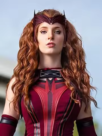 Long Synthetic Copper Wavy Wig for Women Middle Part Curly Wig Anime Characters Role Play Costume Wigs Daily Cosplay Party Use
