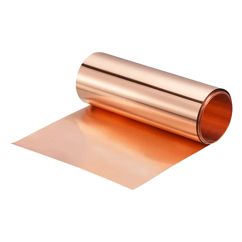 99.9% Pure Copper Metal Sheet Foil Roll Foil Plate for Electricity DIY Project Width 50-200mm Length 3500mm Thickness 0.01-0.5mm