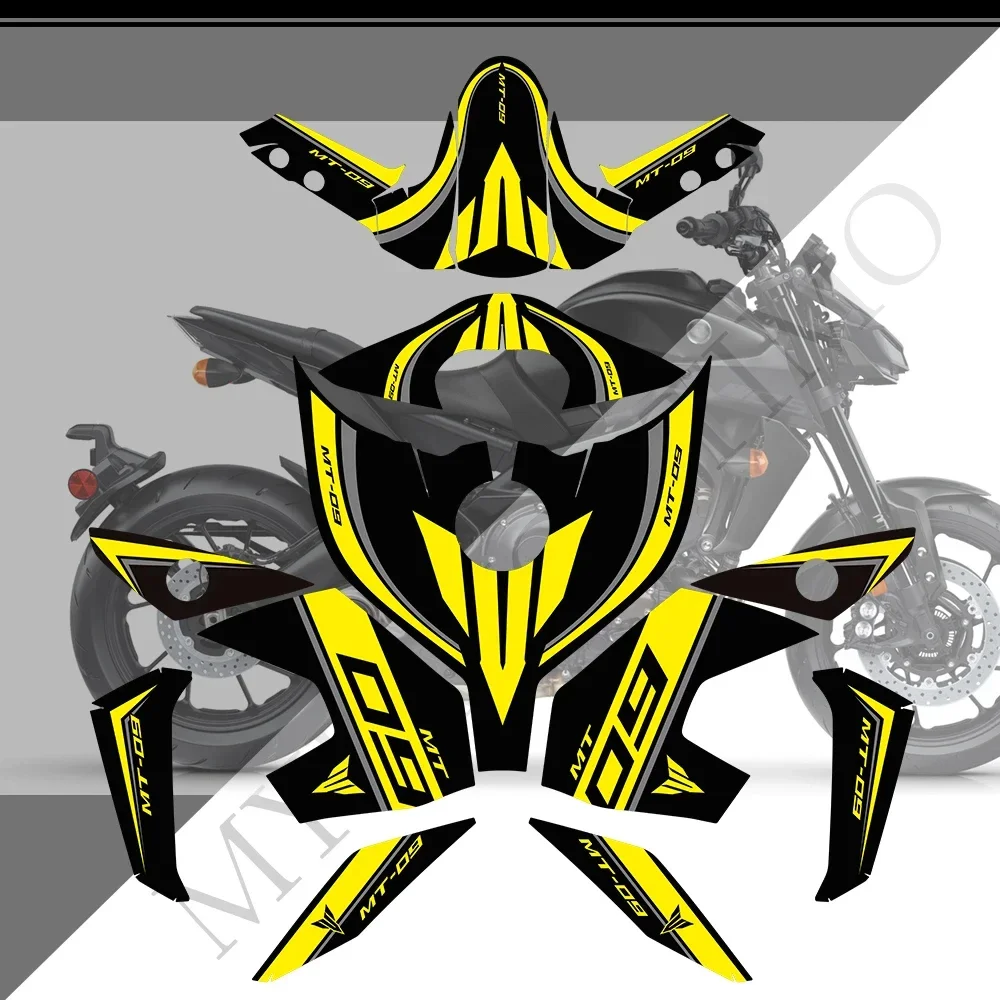 

Motorcycle For Yamaha MT09 MT FZ 09 Stickers Fairing Tank Pad Protector Motorcycle Knee Decal Fender Windshield 2016-2020