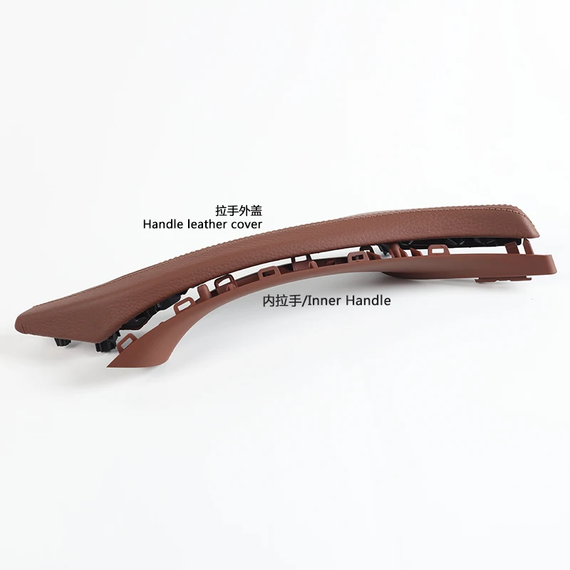 LHD RHD Genuine Leather Left Right Hand Drive Inner Door Pull Handle Assembly For BMW 5 Series F10 F11 520i 523i 525i 528i 535i view 2