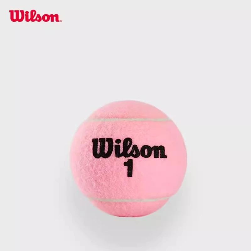 2 Pcs WILSON Professional Pink Tennis Training Ball Beginner Matches Indoor Outdoor High Elasticity Resistant Tennis Accessories