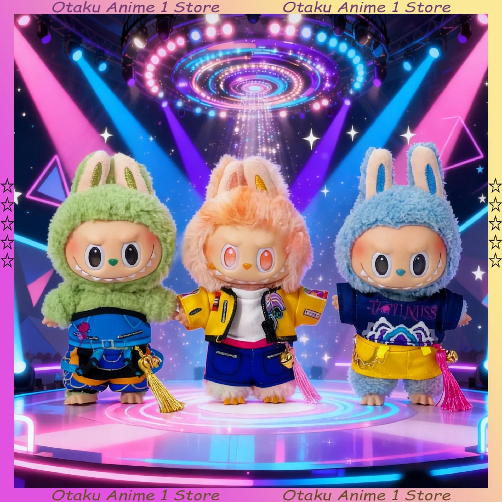 

KPop Demon Hunters Labubu Clothes Cartoon Rumi Mira Zoey Idol Costume Set Mini Plush Doll Clothing Fashion Doll Accessories Gift