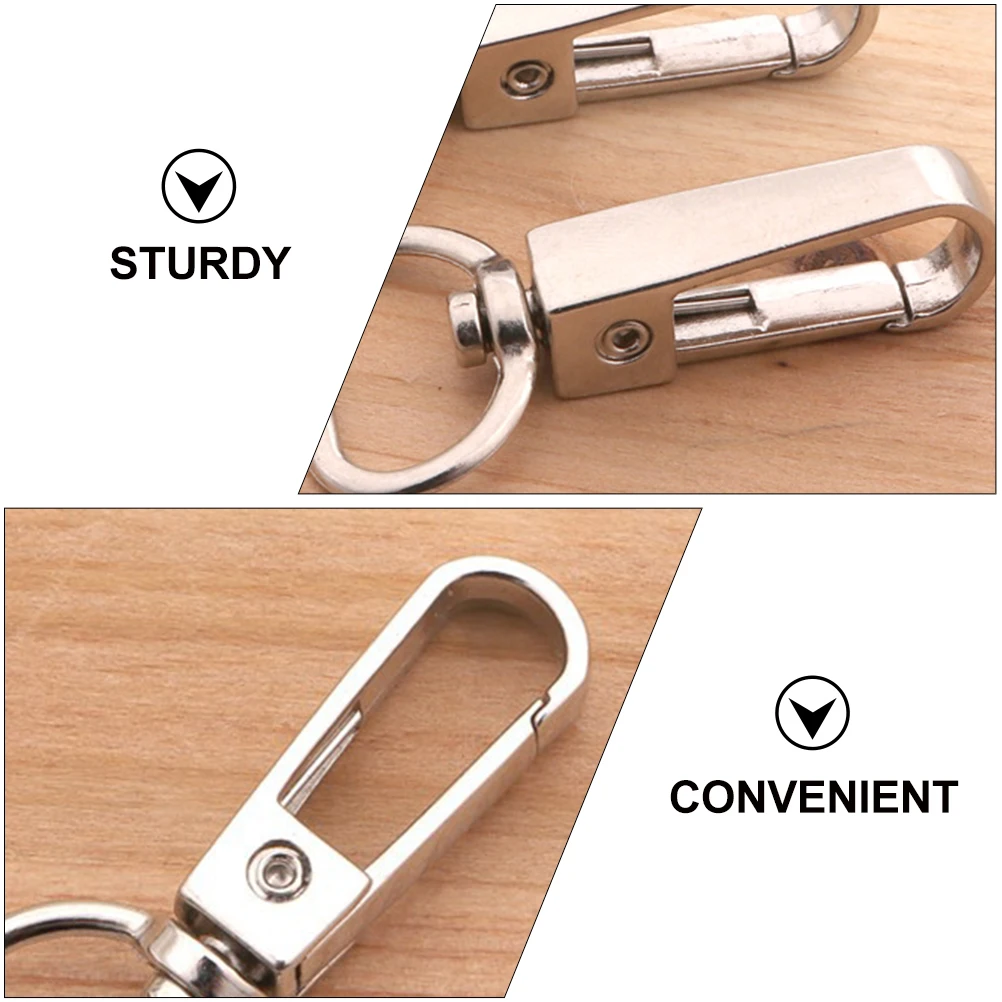 

20pcs Diy Pendant Bag Buckle Key Ring Buckles Alloy Sturdy Durable Connector For Handbag Backpack Keychain Universal Clasp