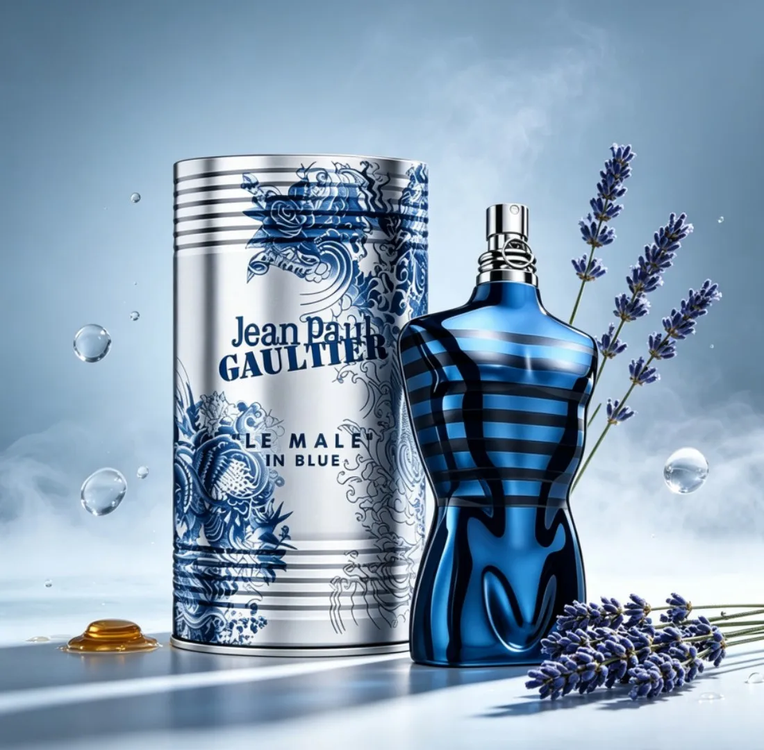 Jean Paul Gaultier Le Male In Blue Classic Taken perfume spray, 4.2 oz. 120ml, fragrant, spicy, fragrant, unique, lasting, charming fragrance, suitable for venues and gifts view 4