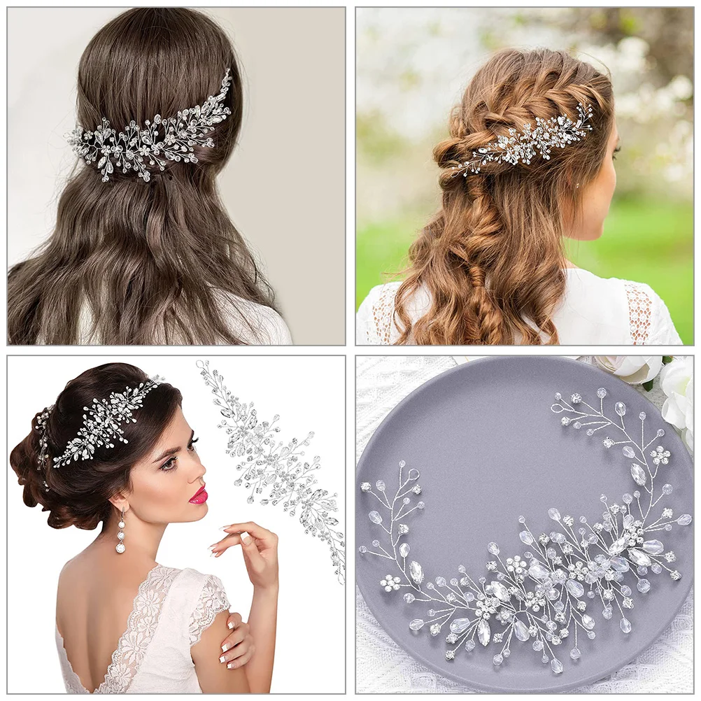 

Sparkling Rhinestone Hair Vine Bridal Wedding Accessories Elegance Headpiece Crystal Hairband Festival Prom Dress