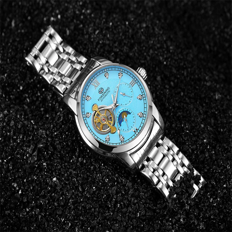 Forsining Automatic Mechanical Men Watch New Relojes Luxury Dress Wristwatch Waterproof Luminous Montre Date Tourbillon Watches