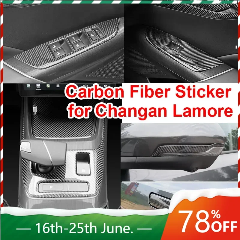 

Carbon Fiber Sticker For Changan Lamore 2023 2024 Eado Plus 2025 Interior Film Gear Shift Decoration Panel Protective YIDA
