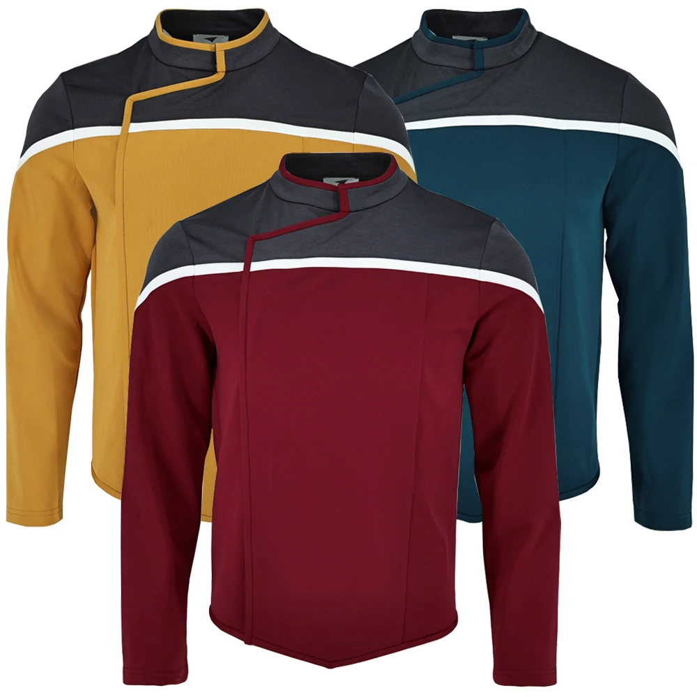 Strange New Worlds Lower Decks Red Blue Gold Shirts Starfleet Uniforms Cosplay Costumes Men's Jackets