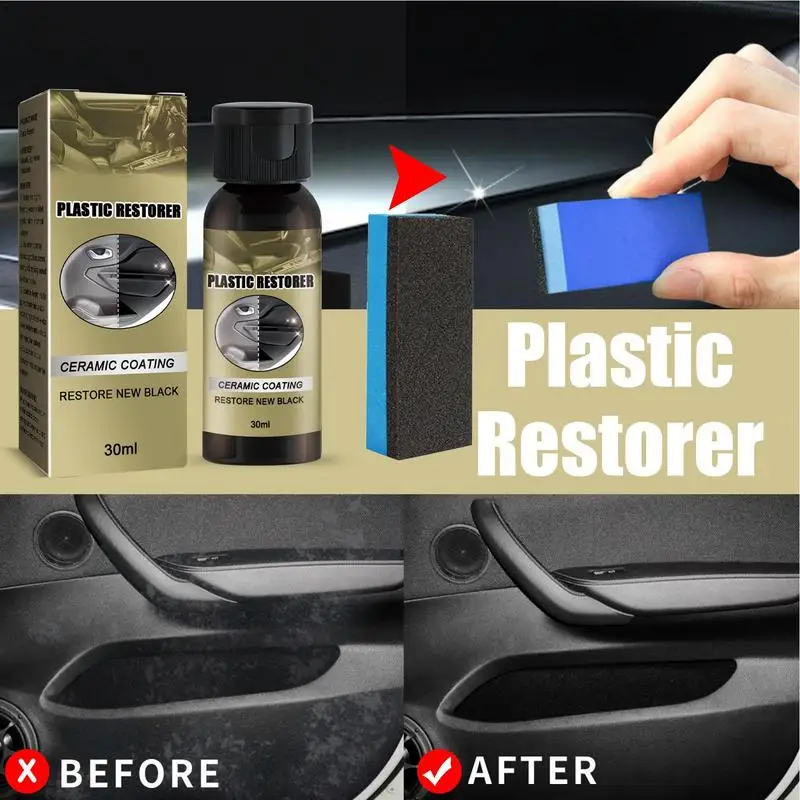 Car Leather Cleaner 30ml Exterior Care Products Car Refurbishment Cleaning Agent With Sponge Exterior Care Products Car Cleaning