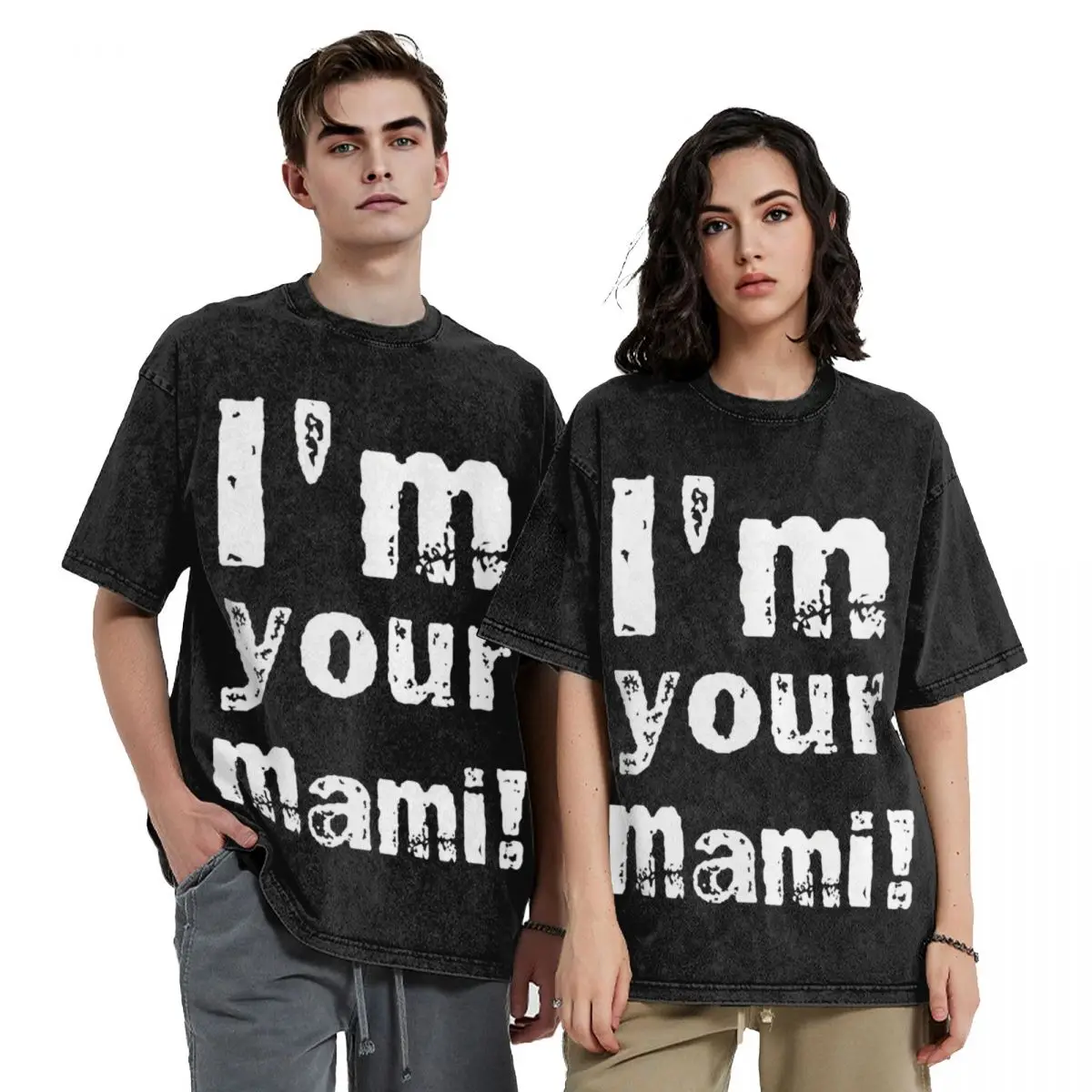 Summer Rhea Ripley I'm Your Mami Washed T Shirts Merch for Men Women Unique LOGO Tee Shirts High Street T-shirt