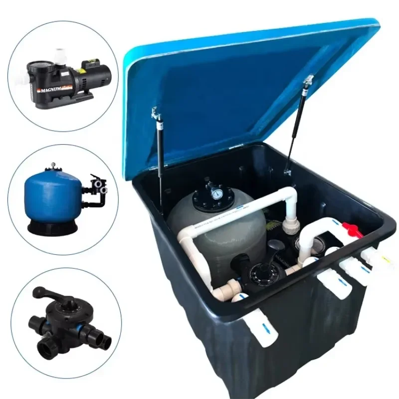 High Quality Swimming Pool Integrated Filtration System Buried Integrative Ground Pool Sand Filter Pump Kit Combo