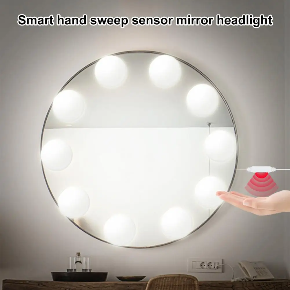 Vanity Mirror Lights 1 Set Useful Hidden Wire Design 4 Styles  USB Makeup Mirror LED Vanity Lamps Light Bulbs Set for Office