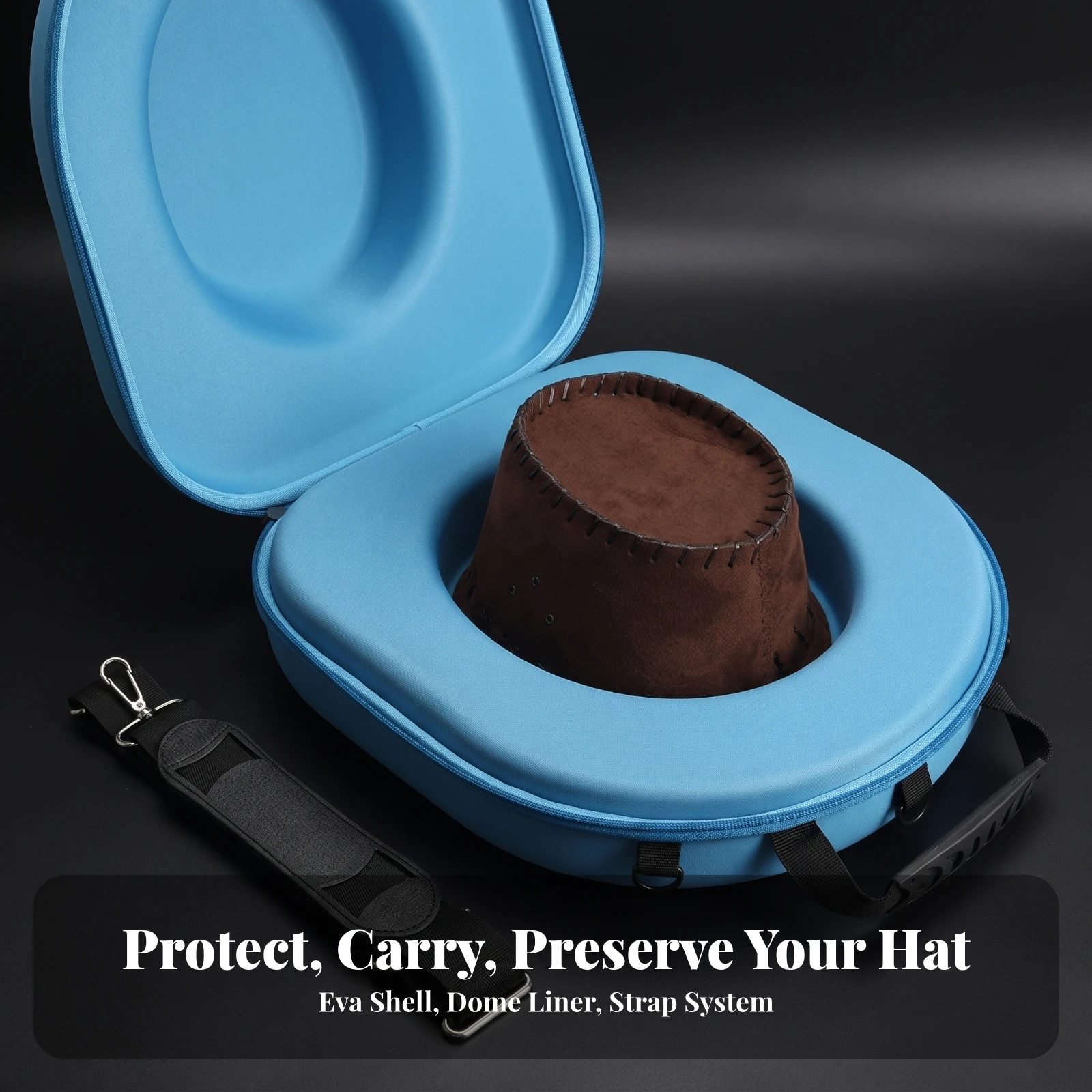 Hat Storage Case Safeguarding Hat Travel Case Baseball Cap Carrier Lightweight Cap Holder Stylish for Travelers, Road Trips